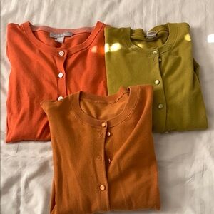 Banana Republic Women's Cardigan Set - Orange, Green, Brown
